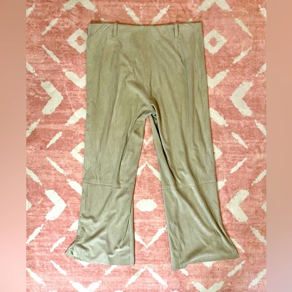 Max Studio Vintage Faux Suede Mint Wide Leg Pants - Picture 4 of 5